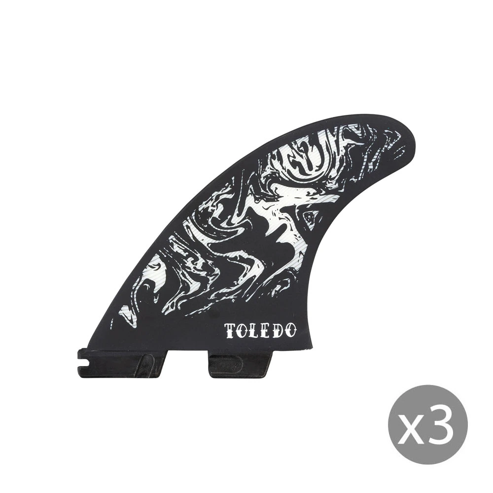 Ailerons SURF FCS II Felipe Toledo PC Medium Black/white Set De 3 3 Ailerons SURF FCS II Felipe Toledo PC Medium Black/white Set De 3